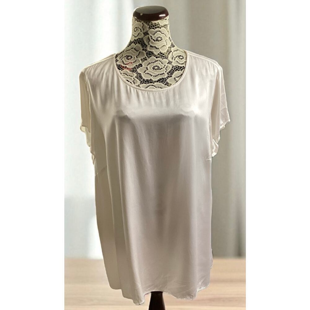 J Jill Pure Jill Short Sleeve Pullover 100% Rayon with silky feel Top Size 2X